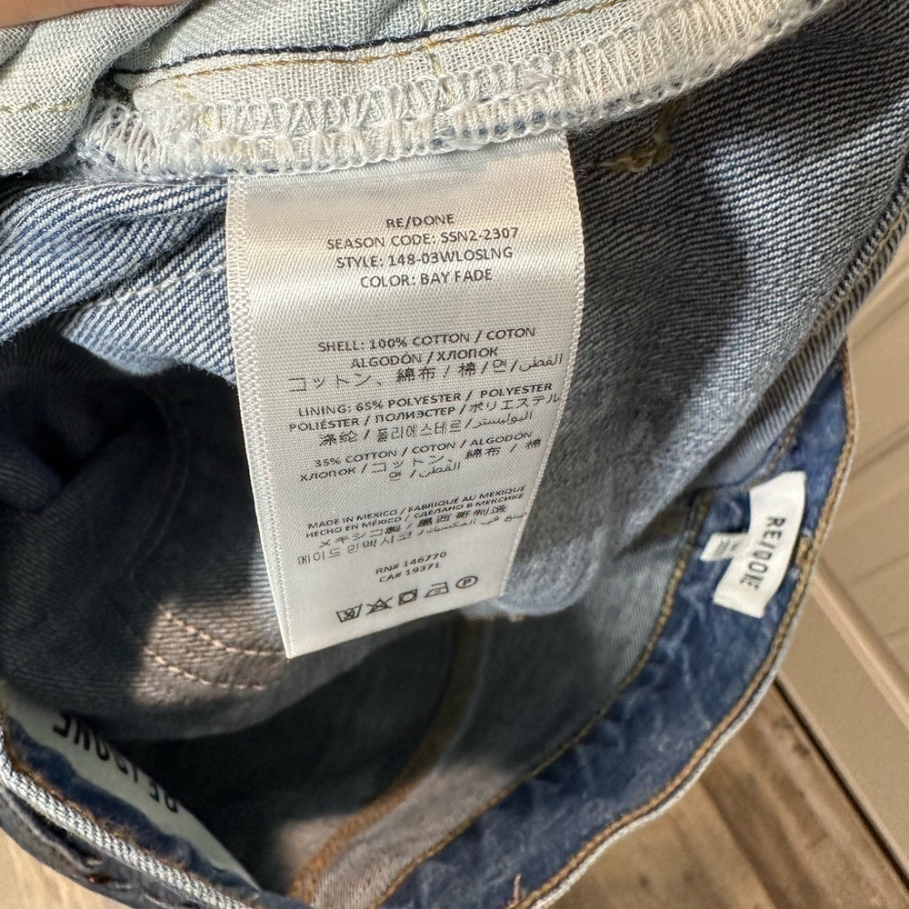 Re/done Redone DENIM JEANS LOOSE LONGISH 90s baggy fit jean darker wash - Picture 11 of 13